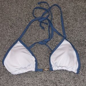SHEIN Blue and White Bikini